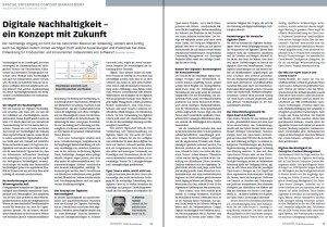 Digitale Nachhaltigkeit - ein Konzept mit Zukunft