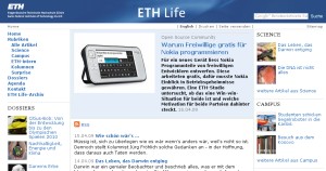Our Nokia article was at the ETH Life front page during an entire day!
